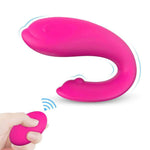Rechargeable Clitoral & G-Spot Couple's Vibrator w/Remote Control - Dolphin