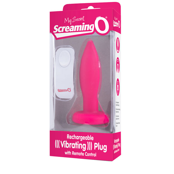 Rechargeable - Anal Play - Vibrating Plug With Remote (Pink)