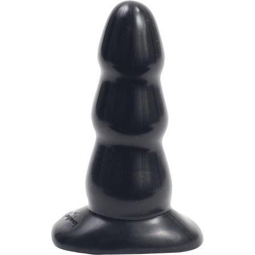 Triple Ripple Butt Plug 5 Inch - Medium (Black)