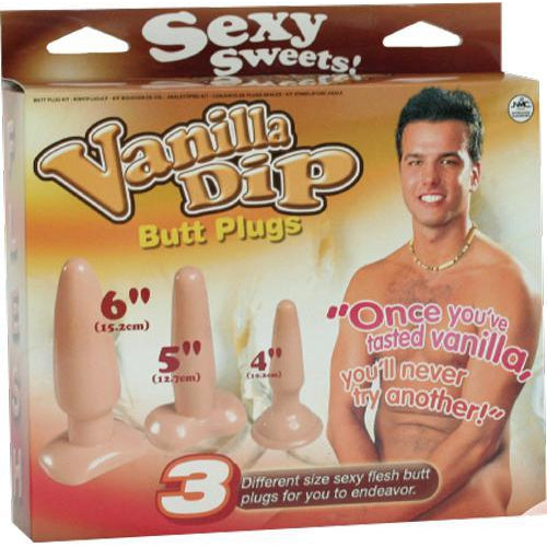 Vanilla Dip Butt Plugs (Flesh)
