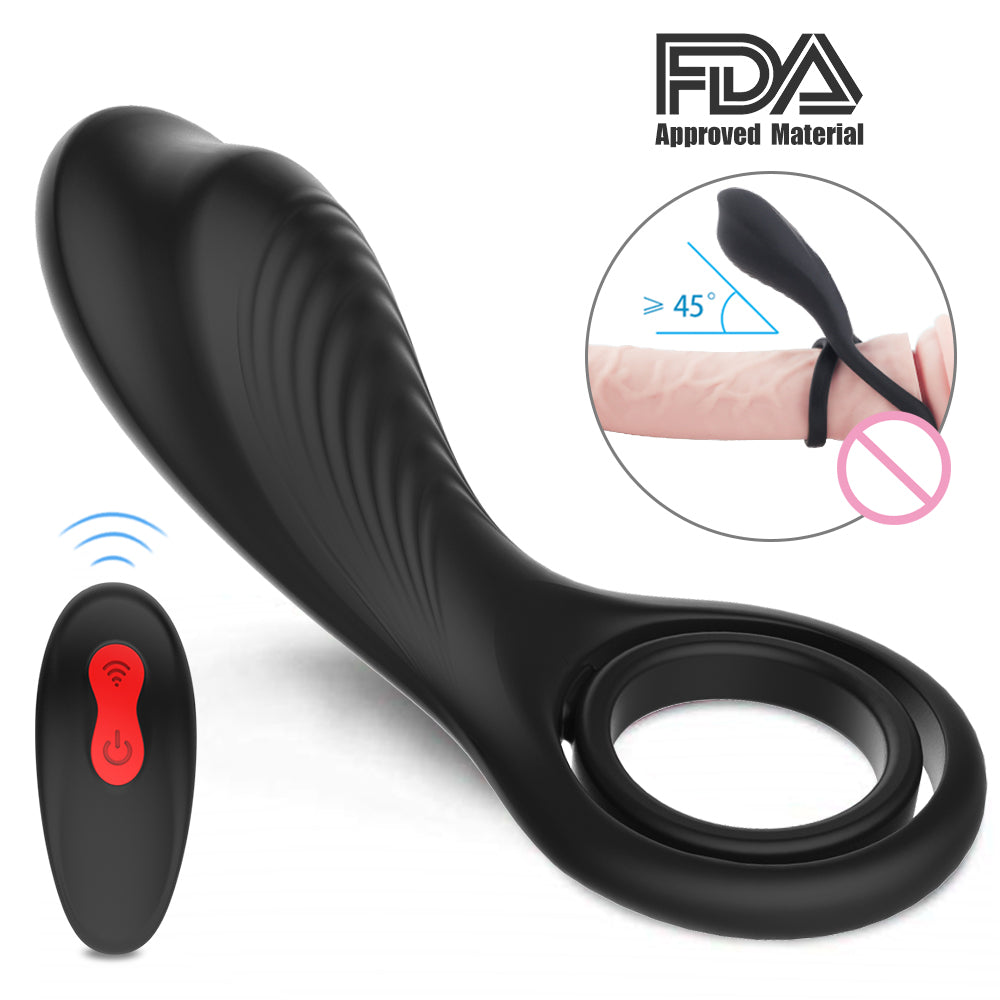 Rechargeable Cock Ring Vibrator Couple Sex Toys w/Remote Control Rings