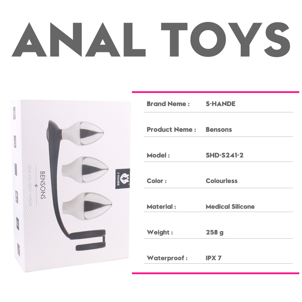 Butt Plug Kit Set Cock Ring Anal Toys - Bensons
