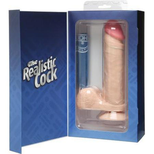 Dongs - Realistic - Cock 8" With Removable Vac-U-Lock Suction Cup (Vanilla)