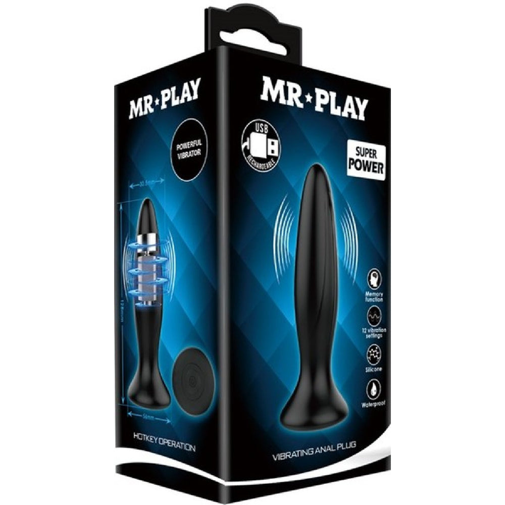 Vibrating Anal Plug (Black)