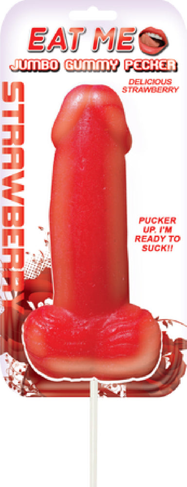 Jumbo Gummy Cock Pop - Strawberry