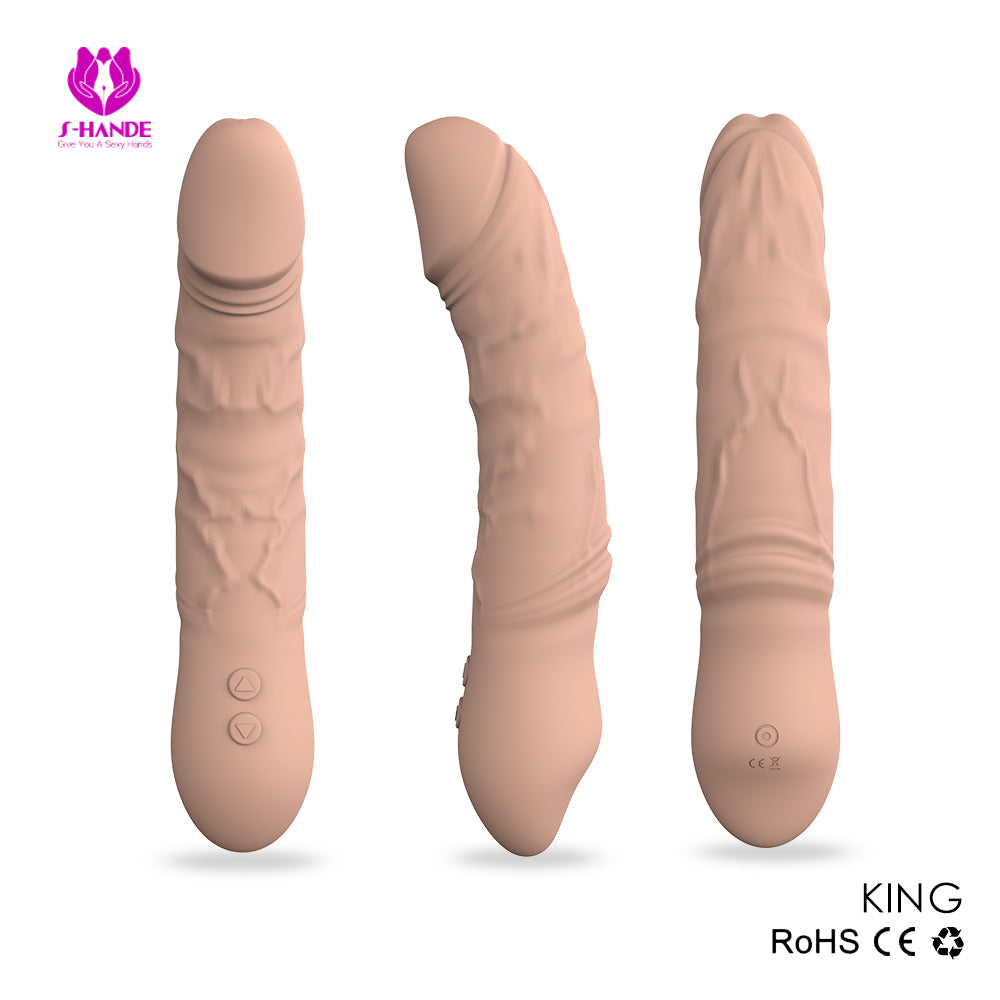 8" Twin Motor Powerful Rechargeable Quite Dildo Vibrator - King