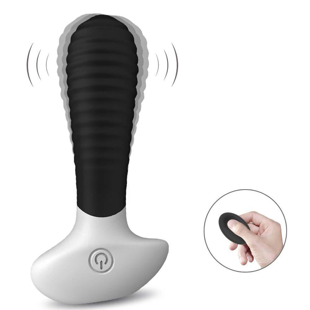 Rechargeable Remote Control Unisex Vibrator Textured Prostate Massager - Dream-S