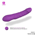 King-Twin Motor Powerful Rechargeable Quite Dildo Vibrator 8 Inch-SexRus