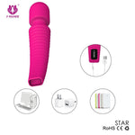 Star-USB Rechargeable Massage Wand Vibrator-SexRus