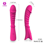 Topi-Powerful Chargeabel Textured G-Spot Clitoral Vibrator w/Simulation Glans-SexRus