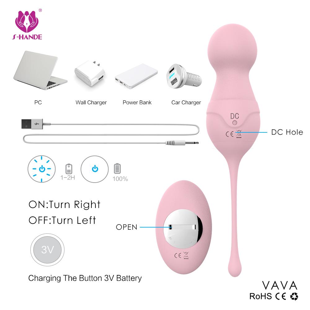 Vava-Rechargeable Love Egg Vibrators Kegel Balls w/Remote Control-SexRus
